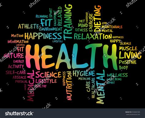 Health Word Cloud Collage Concept Background Stock Vector (Royalty Free) 553604185 | Shutterstock