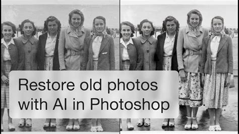 How To Restore Old Photos With Ai In Photoshop Youtube