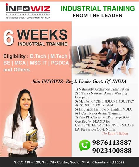 6 Month Industrial Training In Chandigarh Industrial Training In