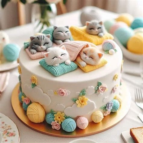 Pin By Staci Cole On Cats Cats Too Birthday Cake For Cat Kitten Cake