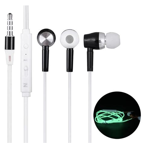 Glow Earphones In The Dark Metal Stereo Earphone Headsets Earbuds