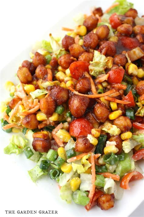 Bbq Chickpea Salad With Avocado Ranch Vegan The Garden Grazer