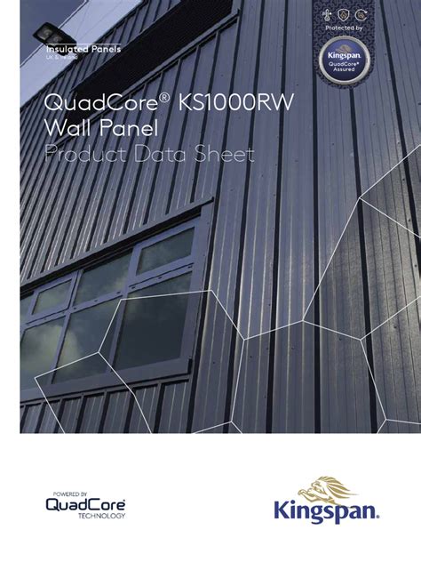 Kingspan Quadcore Ks1000rw Wall Panel Data Sheet En Gb Ie Pdf