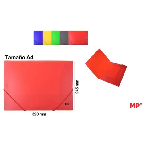 CARPETA CON SOLAPA Y GOMA A4 POLIPROPILENO Librería Mapa Envíos 24