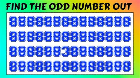 Find The Odd Number Out Spot The Difference Can You Find The ODD