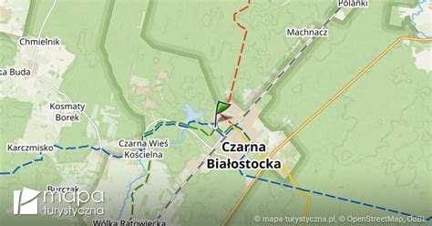 Czarna Białostocka ul Podleśna mapa szlaków turystycznych mapa