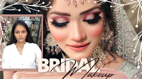 Walima Bridal Makeup Halo Eyes Makeup Pink And Silver Makeup Youtube