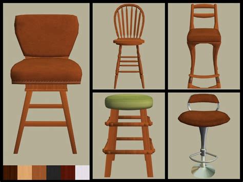 Mod The Sims Base Game Bar Stool Recolours In Bar Stools