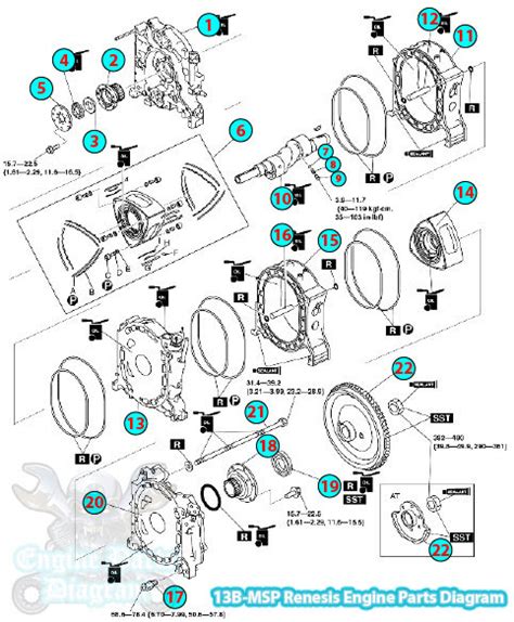 Mazda Rx8 Renesis Engine Parts Diagram 13b Msp