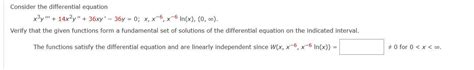 Solved Consider The Differential Equation X3y 14x2y