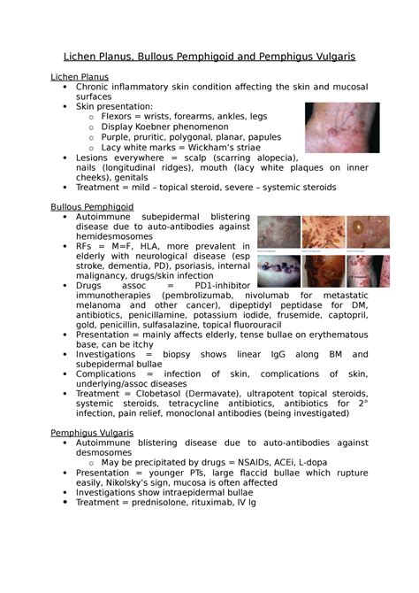 Pemphigus Vulgaris Vs Bullous Pemphigoid