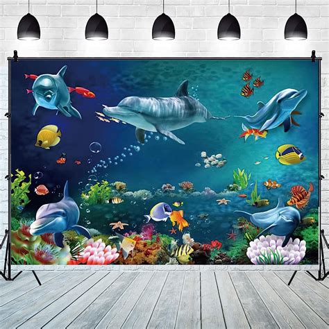 Amazon Yeele 6x4ft Ocean Dolphin Backdrop Under The Sea Coral