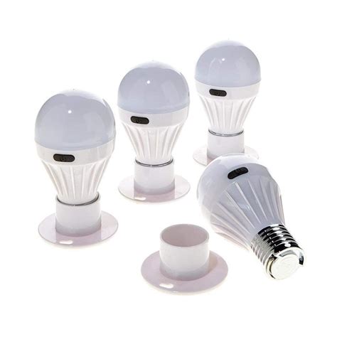 4 Pack Alltro Bulb Portable Wireless Cob Led Light Bulb Battery