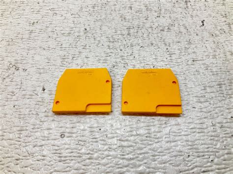 Entrelec Fem C Yellow Orange Wire Terminal Block End Cap Fem Lot Of