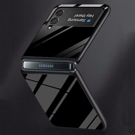 Qichengda Samsung Galaxy Z Flip 3 Düz Renk Degrade Temperli Fiyatı