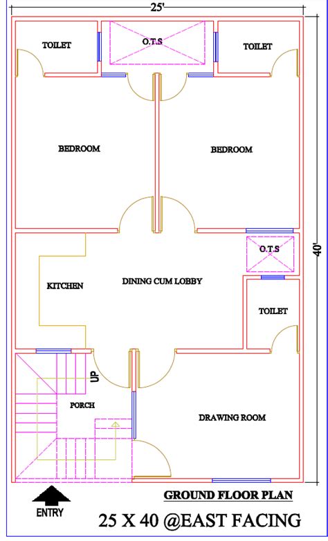 X East Facing Bhk House Plan According To Vastu