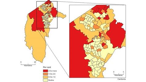 How Canberra's population density has changed | The Canberra Times ...