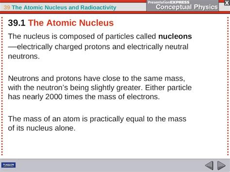 Ppt The Atomic Nucleus And Radioactivity The Nucleus Is Composed