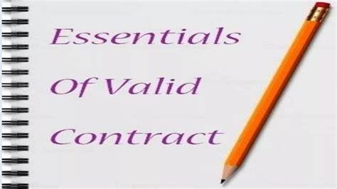 Essentials Of Valid Contract PPT