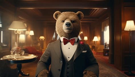 Premium AI Image | Ted Bear cinematic photography