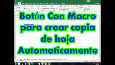 Como Crear Copia De Una Hoja De Excel Con Un Macro Youtube