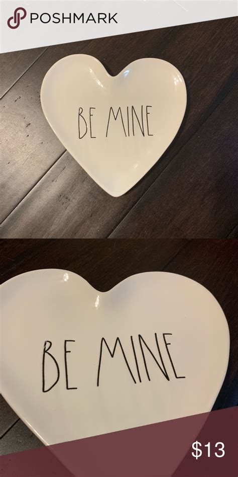 Rae Dunn Be Mine Heart Plate 2018 Rae Dunn Valentine Heart Plate Be