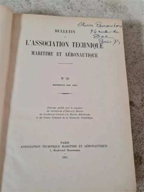 Bulletin De L Association Technique Maritime Et A Ronautique N