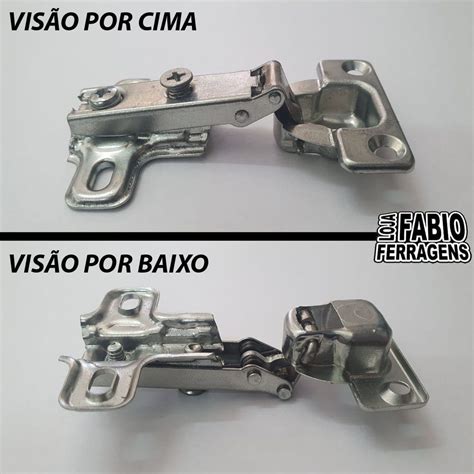 Dobradiça Para Móveis Mini Al2 26mm Reta Baixa