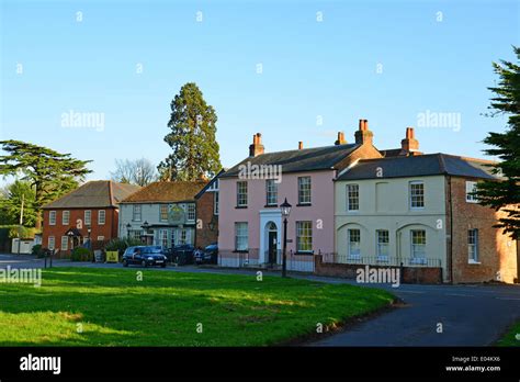 Period houses and Barley Mow Pub on The Green, Englefield Green, Surrey ...