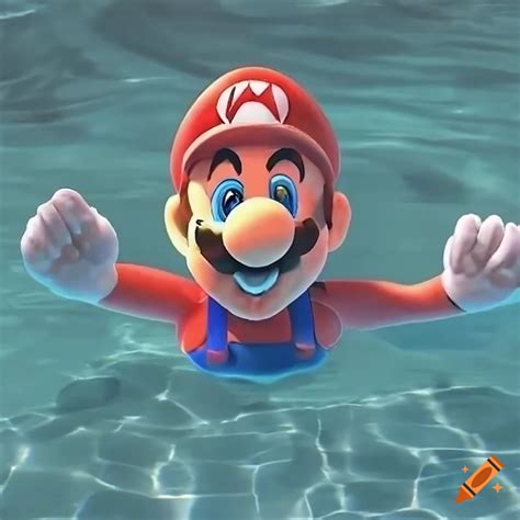 Mario Bros Swimming In A Pool On Craiyon