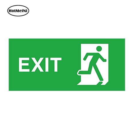 Hotmeini 13x 5 9cm Car Styling Exit Warning Vinyl Car Sticker Decal For