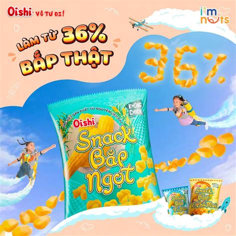 Snack bim bim Oishi đủ vị gói lớn 68g Bánh kẹo Ăn vặt ImNuts