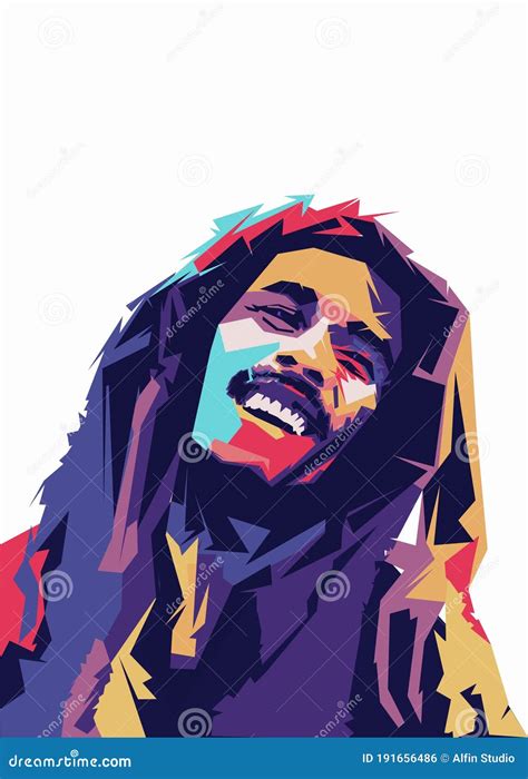 Bob Marley No Estilo Pop Art Foto Editorial Ilustração de arte