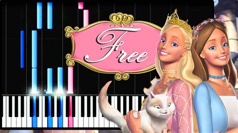 Barbie The Princess And The Pauper Free Piano Synthesia YouTube