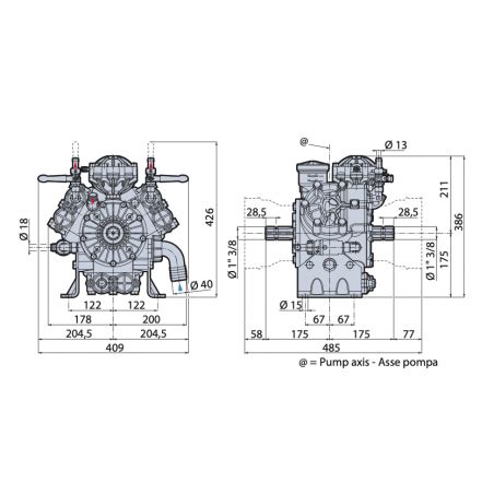 Pompe De Pulverisateur Annovi Reverberi Ar1203 Ap C C 116 L Min