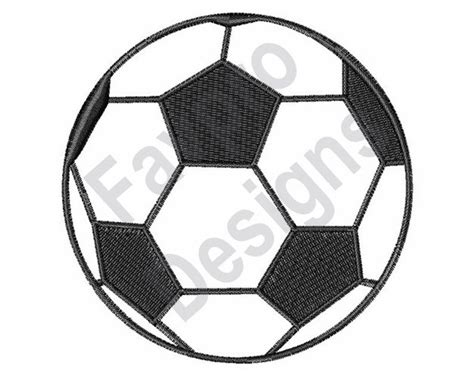 Soccer Ball Machine Embroidery Design Etsy