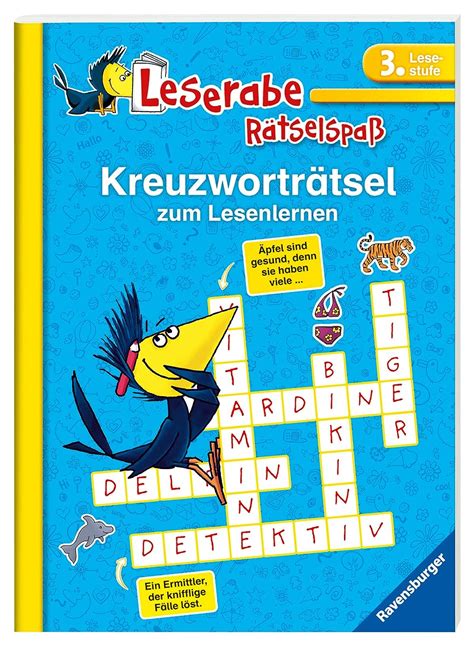 Leserabe Kreuzwortr Tsel Zum Lesenlernen Lesestufe Leserabe