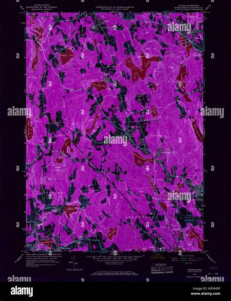 Massachusetts USGS Historical Topo Map MA Paxton 350444 1965 24000