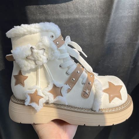 Snow Star Boots Heartzcore Mk Kawaii Store Dr Shoes Swag Shoes Me