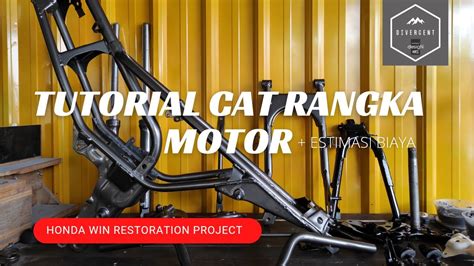 CAT RANGKA MOTOR ABU ABU METALIK TUTORIAL Hondawin100 Hondawin