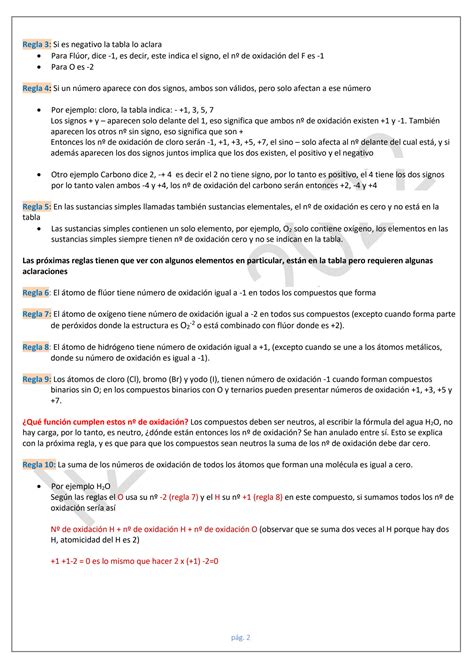 SOLUTION N Mero De Oxidaci N F Rmulas Y Nomenclatura Compuestos