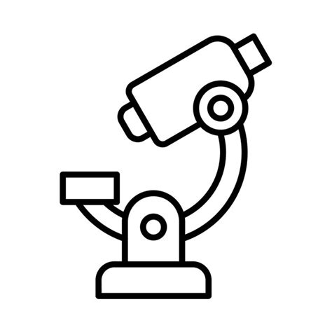 Premium Vector Microscope Line Illustration