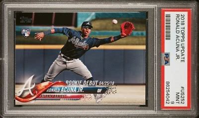 Ronald Acuna Jr Topps Update Rookie Card Rc Us Psa Ebay