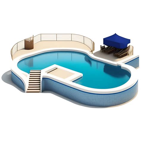 Serene Swimming Pool Scene Relaxing Poolside Illustration 25222875 Png