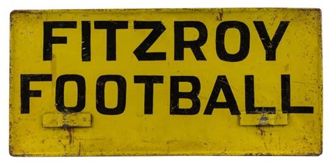 Fitzroy Football Vintage Metal Tram Destination Sign 28 Cm X