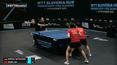 Sabine Winter Nina Mittelham Vs Wang Yidi Liu Weishan Wtt Contender