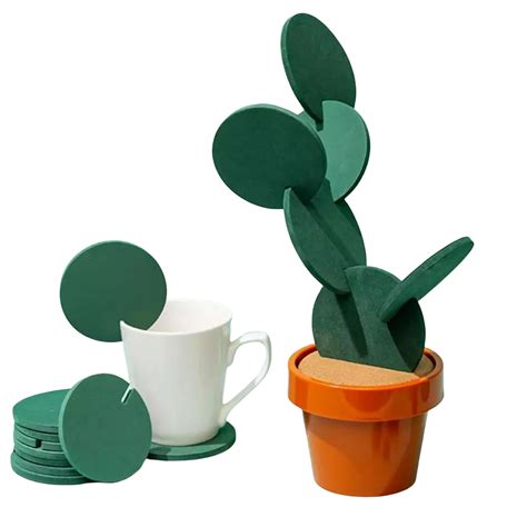 Ripley Set De Posavasos Modelo Cactus Con Soporte Para Maceta Para