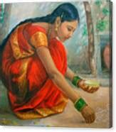 Tamil Girl Doing Kolam Painting By Vishalandra Dakur Pixels