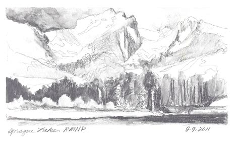 Rocky Mountain Sketch at PaintingValley.com | Explore collection of ...