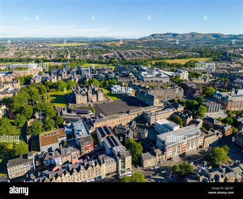 Aerial Photo George Heriots School Edinburgh Scotland Uk Stock Photo